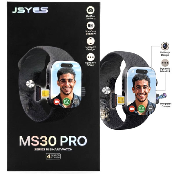 ساعت هوشمند JSYES MS30 PRO سیم‌کارت‌خور با دوربین مخفی