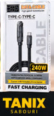 کابل شارژ و انتقال داده Type-c به Type-c مدل Data Cable 240W هولدر شو