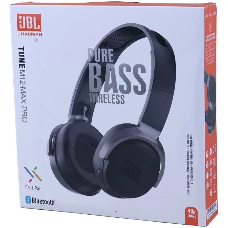 هدفون بلوتوثی طرح JBL Tune M12 Max Pro نسخه طرح | رنگ مشکی